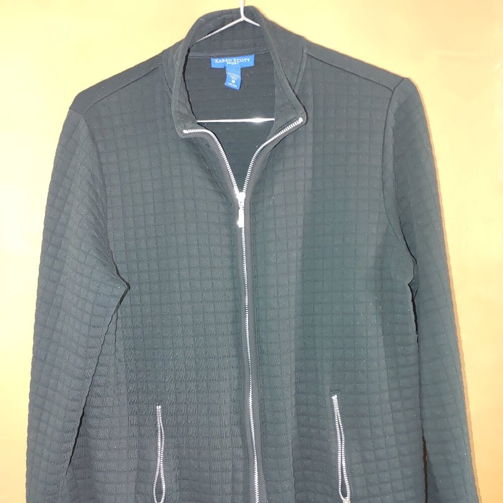 KAREN SCOTT Sport Woman's Long Sleeves Fleece Jacket Size M Used
